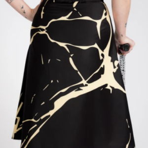 KintsugiI' A-Line Skirt With Pockets and Velcro Fastening