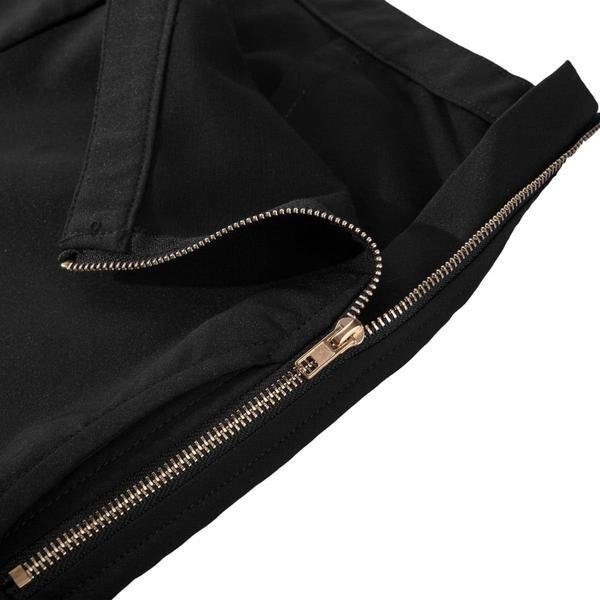 'Nicki' Petite Black Trousers With Side Zips - Image 2